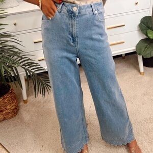 Entro Women's Blue Wide-Leg Jeans